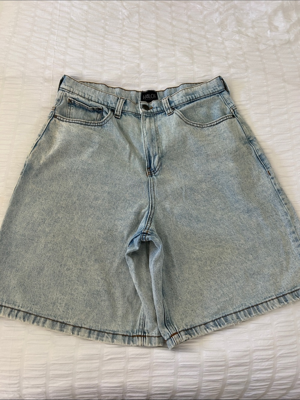 VALOR Light Blue Denim Jean Shorts for Men